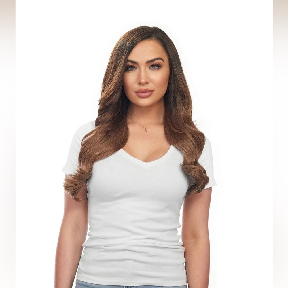 Bellamy Silk Seam Chestnut Brown Hair Extensions- 140g  16”